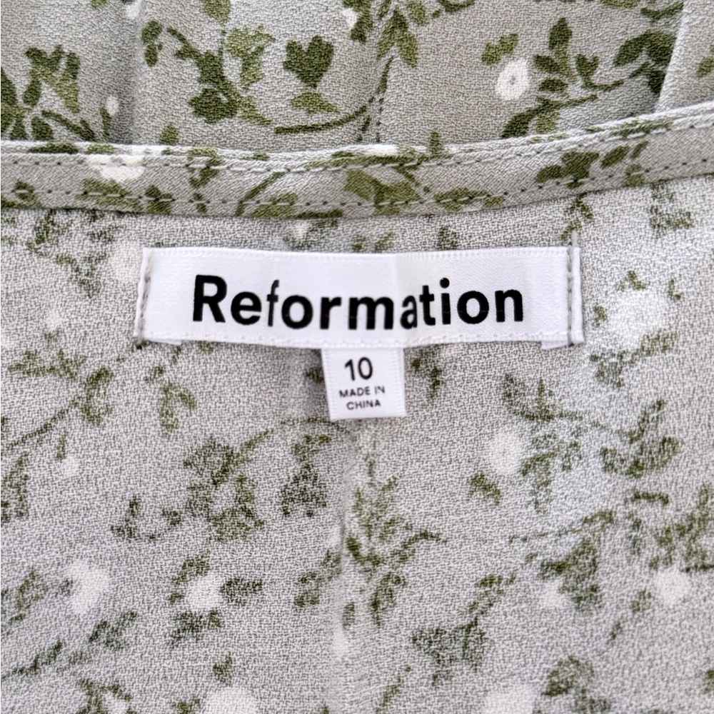 Reformation Ember Button Front Skirt Size 10 Cottage Coquette Casual Lightweight - Picture 4 of 8